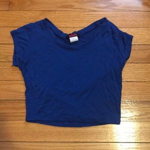 Blue crop top